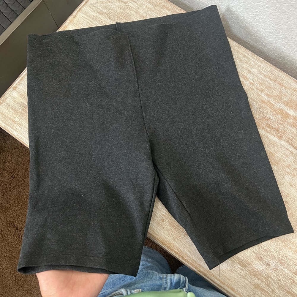 LOFT grey sculpting biker shorts